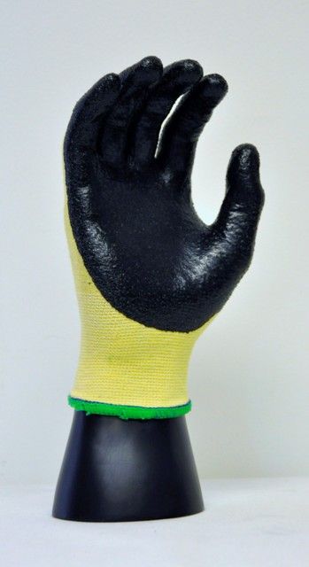 Glove, Kevlar/Fiberglass knit with Black Nitrile Palm Coating - Latex, Supported